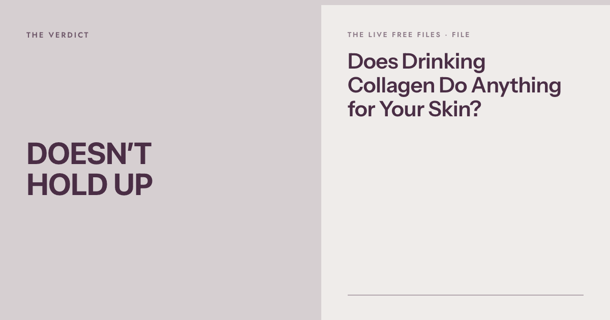 Does Drinking Collagen Do Anything for Your Skin?