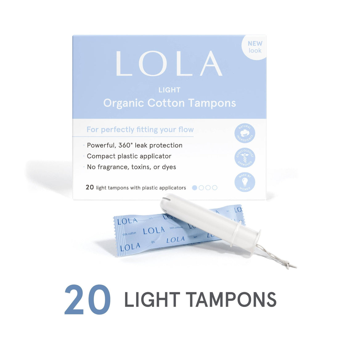 20ct Light Tampons - Free Living Co