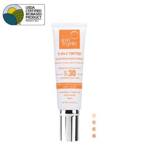 5 in 1 Tinted Sunscreen Moisturizer - Free Living Co