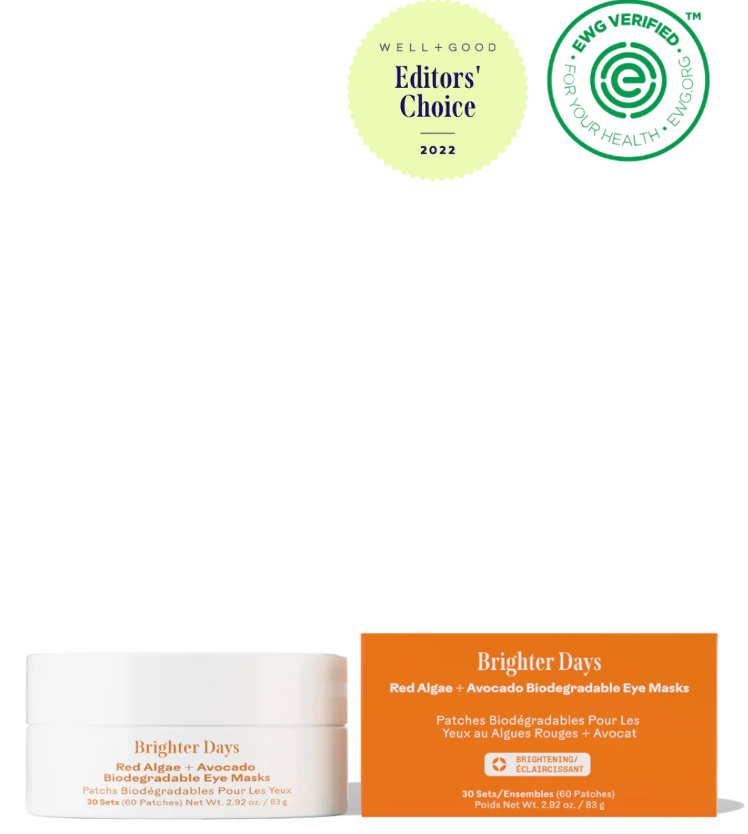 Brighter Days Algae/Avocado Biodegradable Eye Mask - Free Living Co