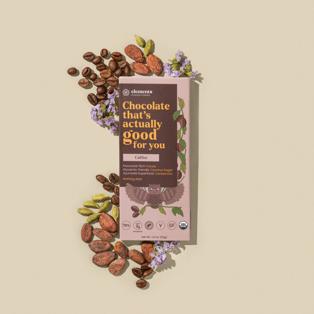 Filter Coffee 70% Dark Chocolate Bar - Free Living Co