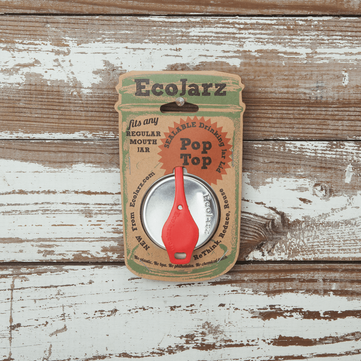 PopTop Sealable Drinking Jar Lid
