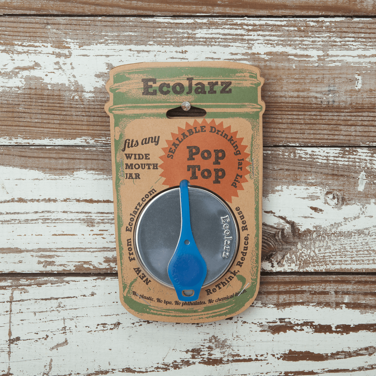 PopTop Sealable Drinking Jar Lid