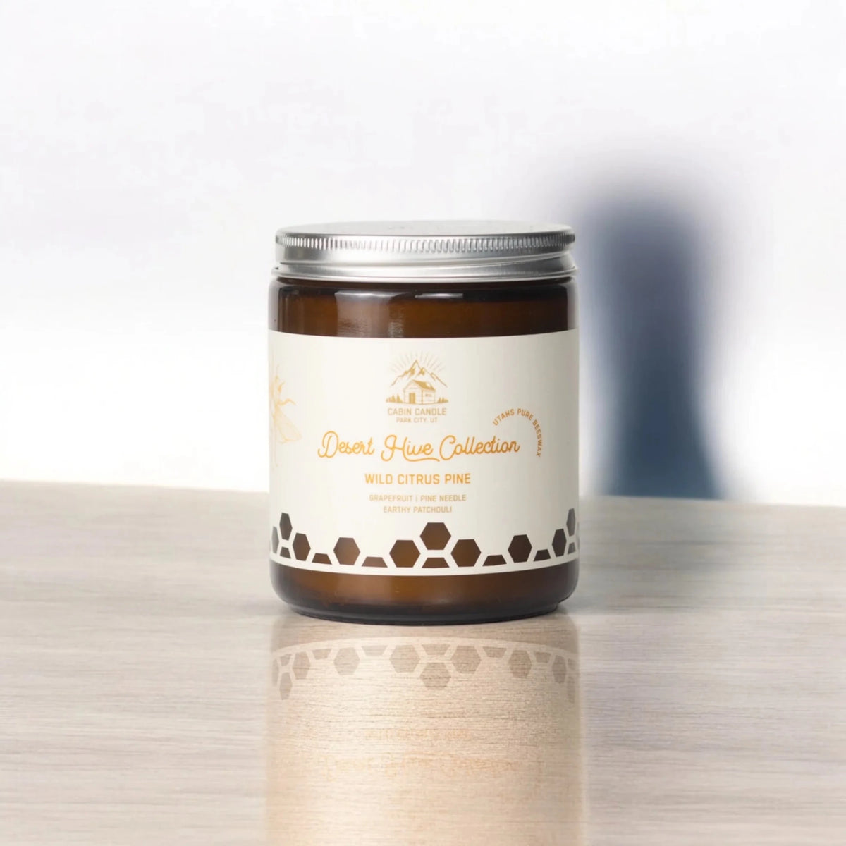 Wild Citrus Pine Non-Toxic Beeswax Candle | Cabin Candle Park City